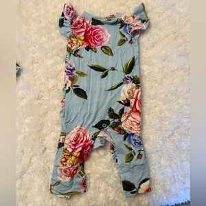 Posh Peanut Floral Jumpsuit - Blue and Pink